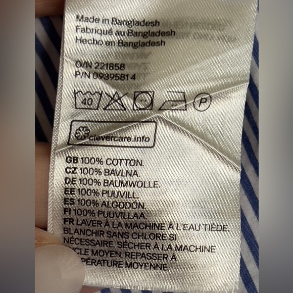 H&M Stripped Button Down Shirt EUC - Picture 9 of 10